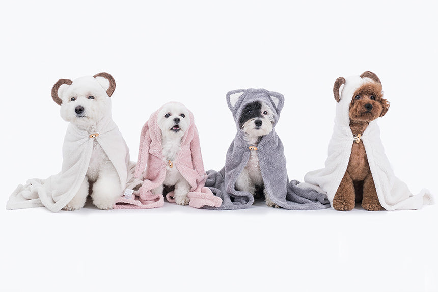 SAMPLE Animal hood towel . cat