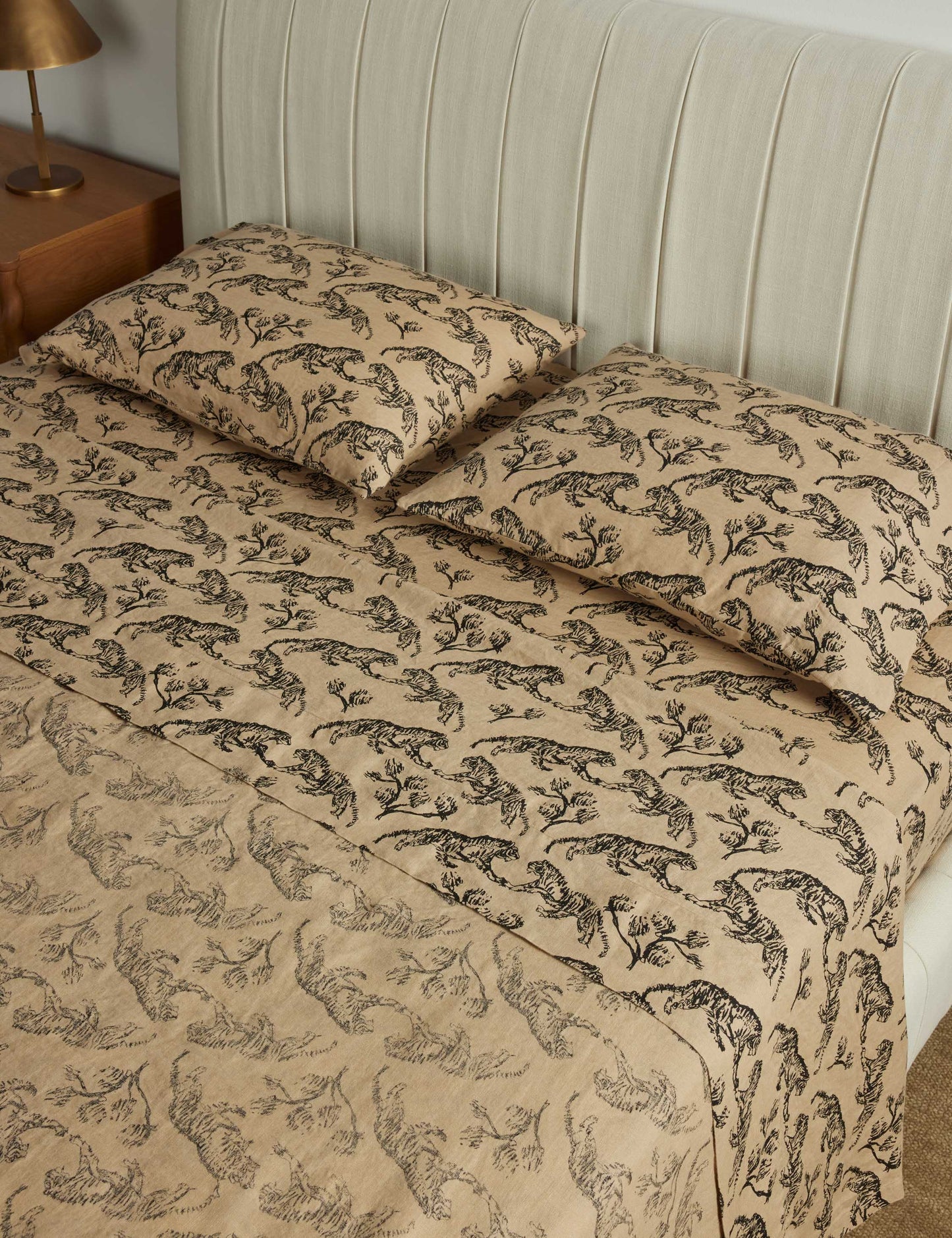Tiger Hemp Sheet Set by Sarah Sherman Samuel