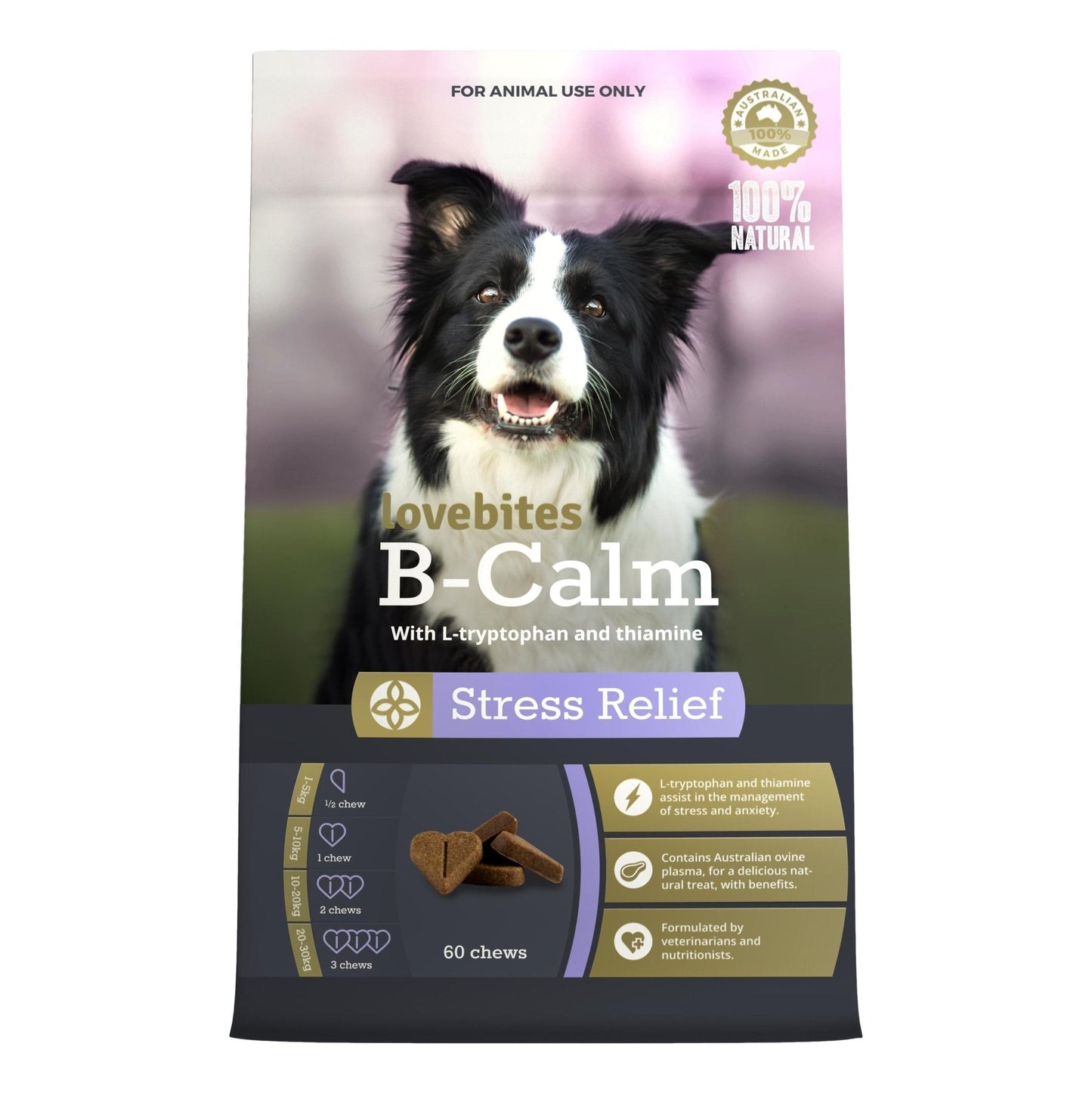 Lovebites B-Calm Chews for Dogs - Stress & Anxiety Relief