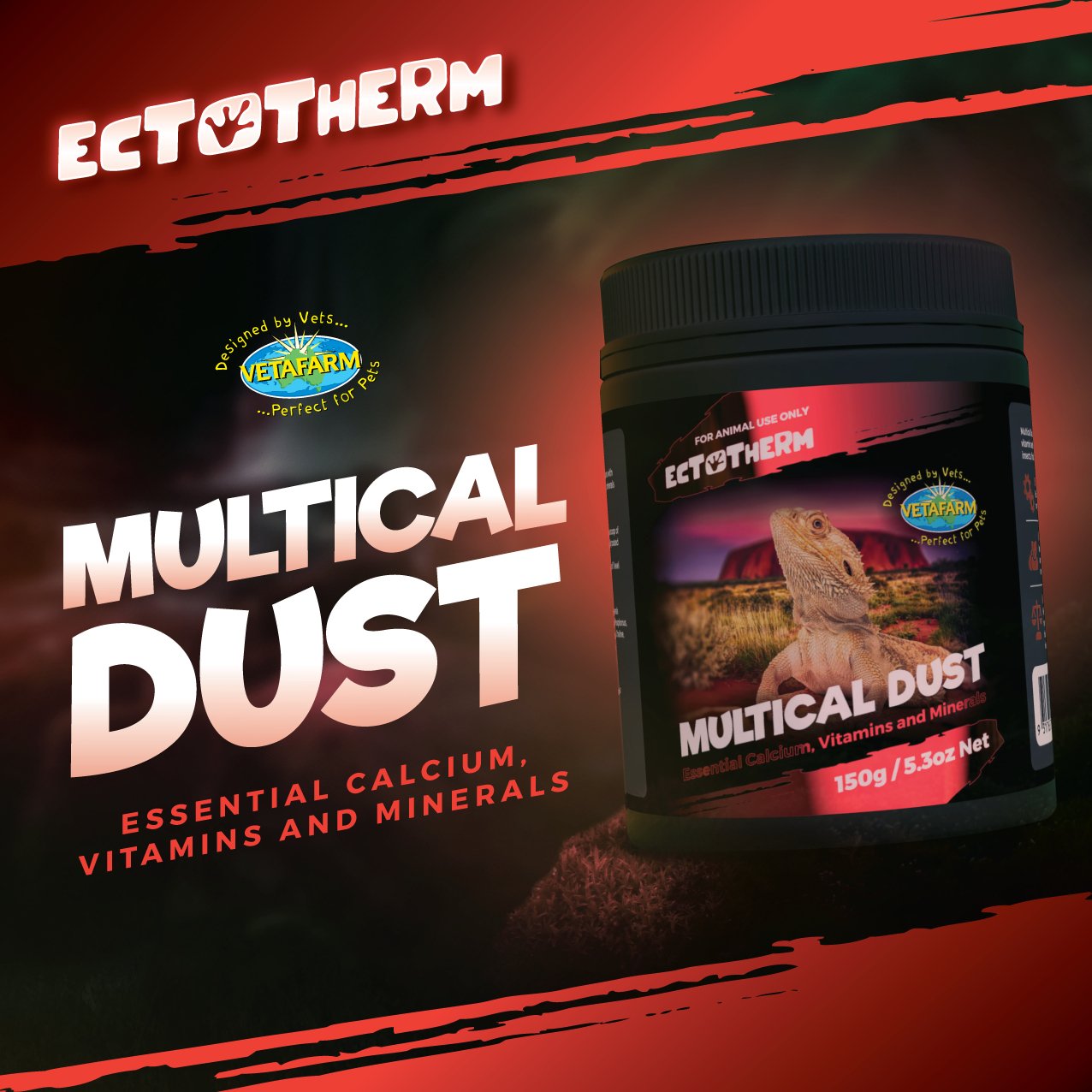 Multical Dust - Calcium, Vitamins & Minerals for Reptiles