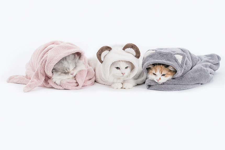 Animal hood towel . rabbit