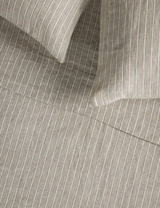 Eadlin Striped European Flax Linen® Sheet Set