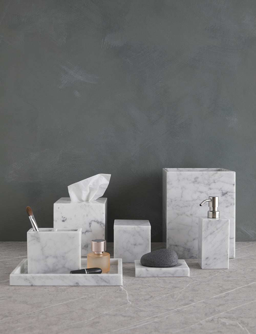 Marmol Marble Bath Accessories by Kassatex