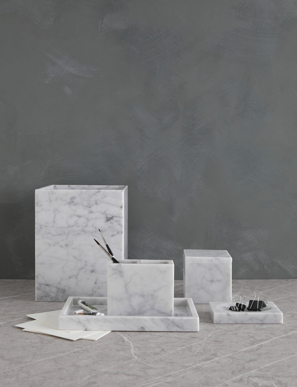 Marmol Marble Bath Accessories by Kassatex