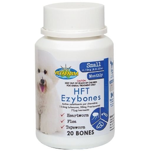 HFT Ezybones - for Heartworm, Tapeworm, & Fleas in Dogs
