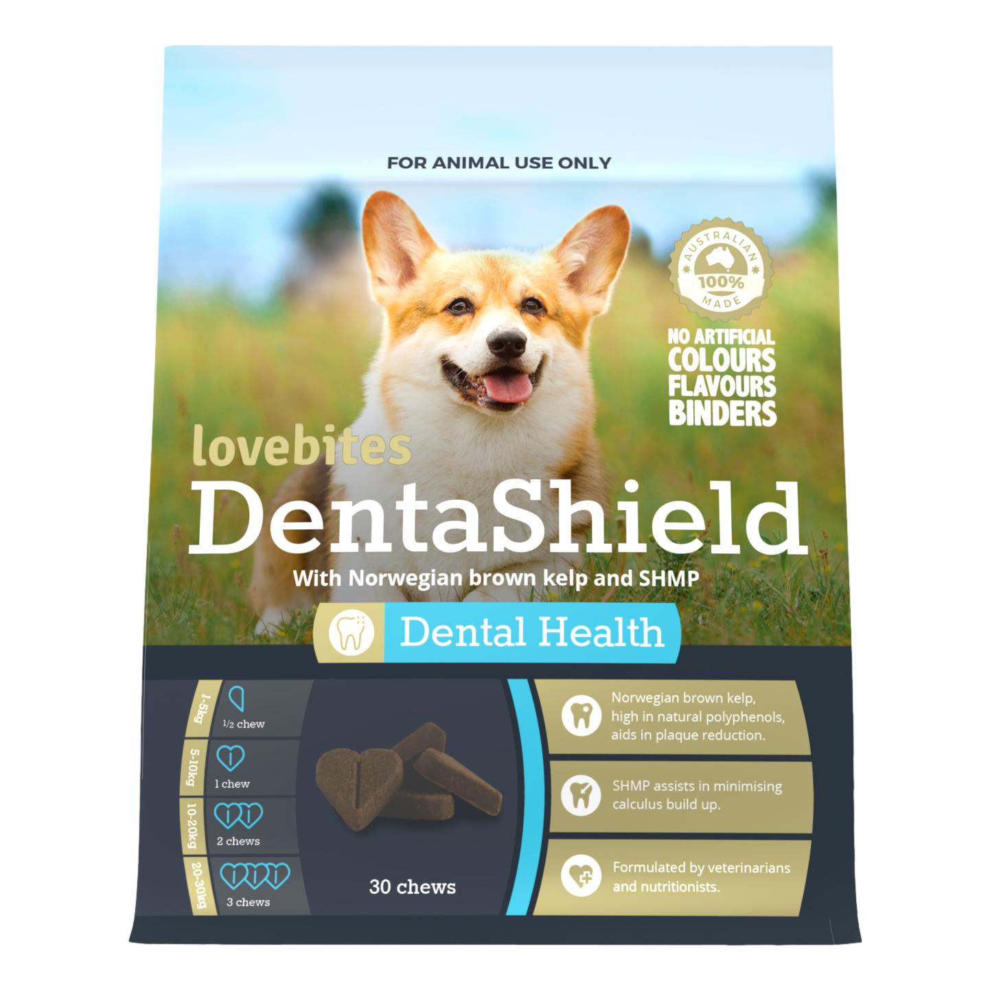 Lovebites Dentashield Chews for Dogs - Plaque Reduction Aid
