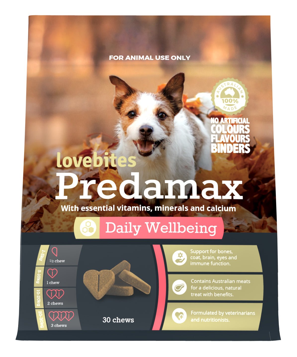 Lovebites Predamax Chews - Daily Vitamins & Minerals for Dogs