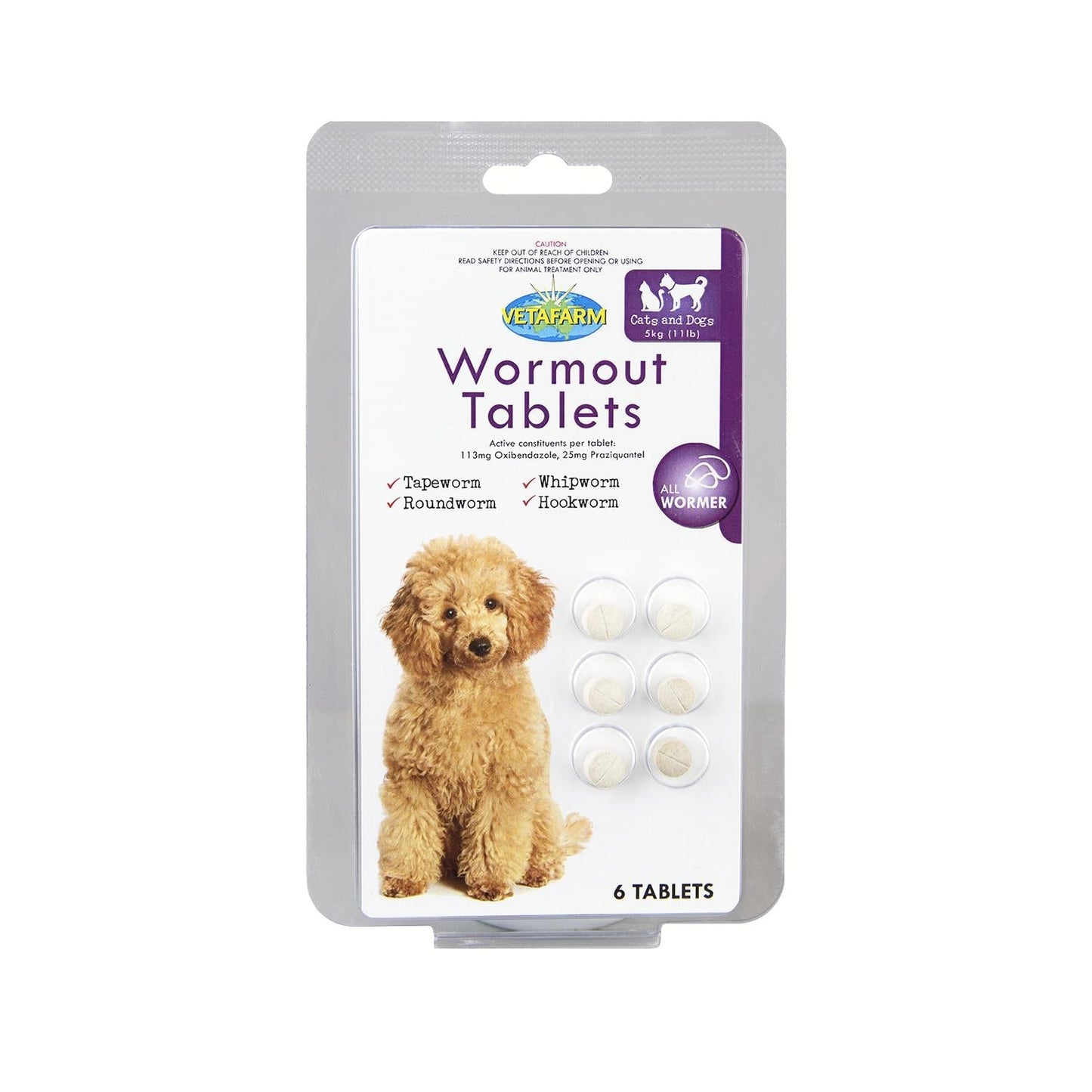 Wormout Tablets - Broad Spectrum Wormer for Dogs & Cats