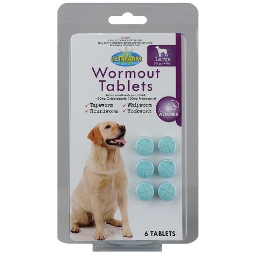 Wormout Tablets - Broad Spectrum Wormer for Dogs & Cats