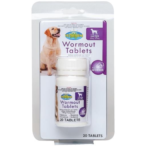 Wormout Tablets - Broad Spectrum Wormer for Dogs & Cats