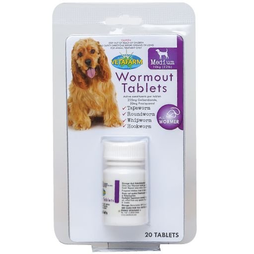 Wormout Tablets - Broad Spectrum Wormer for Dogs & Cats