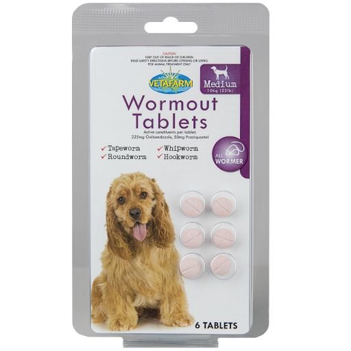 Wormout Tablets - Broad Spectrum Wormer for Dogs & Cats